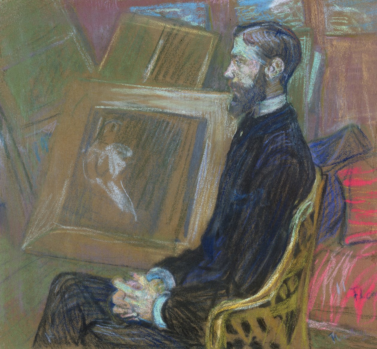 Porträtt av M. Georges Henri Manuel, 1891 (pastell ombord) av Henri de Toulouse Lautrec