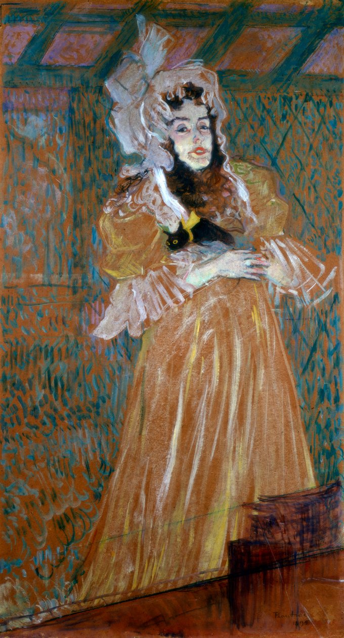 Porträtt av Miss May Belfort, 1895 av Henri de Toulouse Lautrec