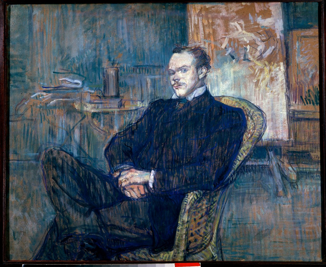 Porträtt av Paul Leclerq (1872-1956) Grundare av Revue Blanche-målningen av Henri Toulouse Lautrec (1864-1901) 1897 Sön. 0,54x0,97 m Paris, musee d