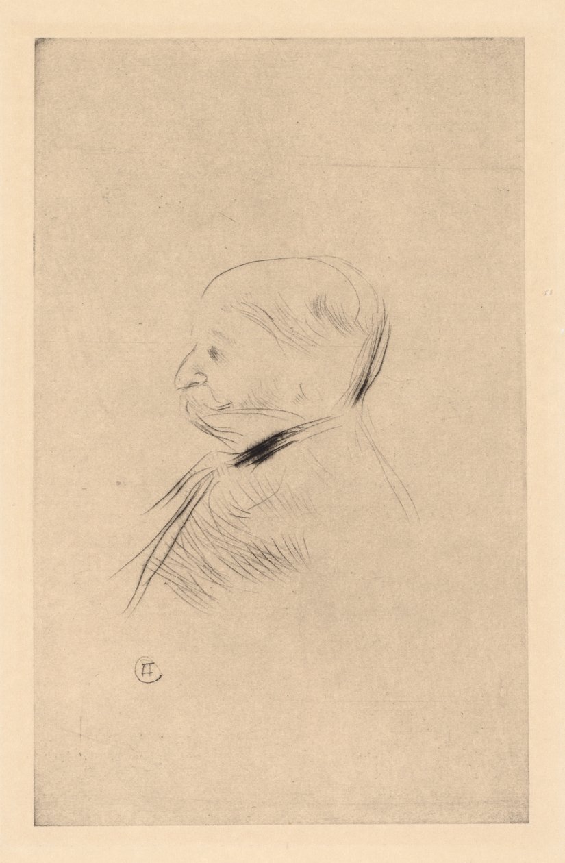 Porträtt av en man av Henri de Toulouse Lautrec