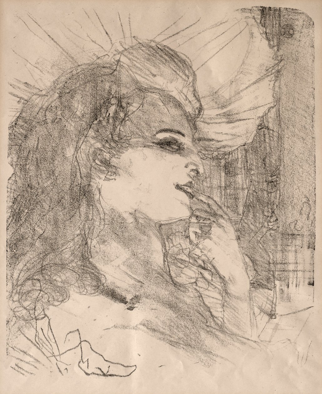 Porträtt av skådespelare och skådespelerskor: Tretton litografier: Anna Held, 1898. av Henri de Toulouse Lautrec