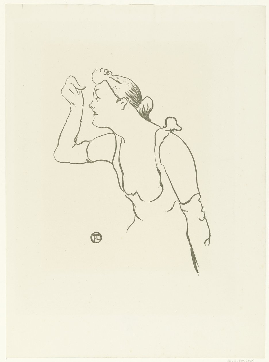 Porträtt av sångerskan Paula Brebion Le cafe-konsert (serietitel) av Henri de Toulouse Lautrec