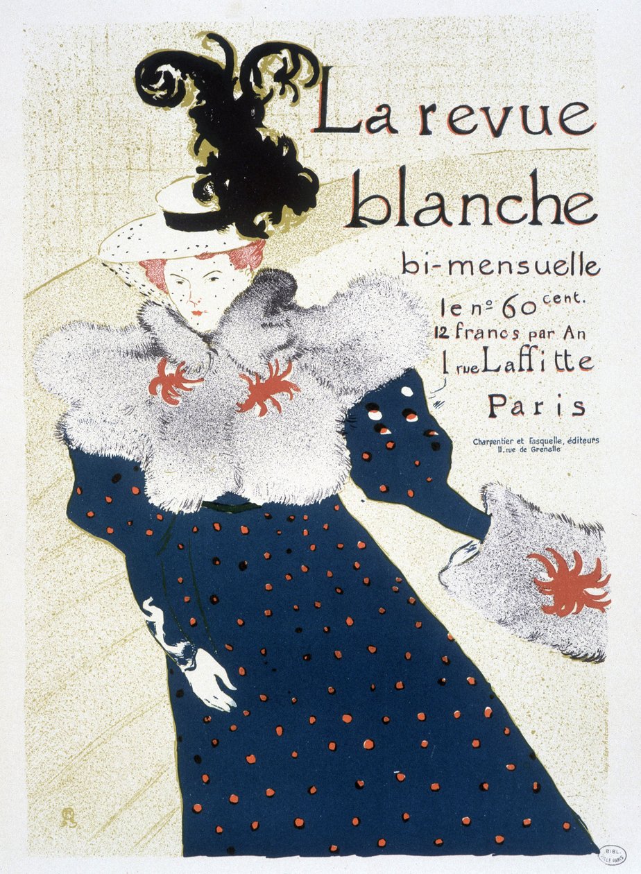 Affisch för La Revue blanche producerad av Henri de Toulouse - Lautrec 1895. av Henri de Toulouse Lautrec