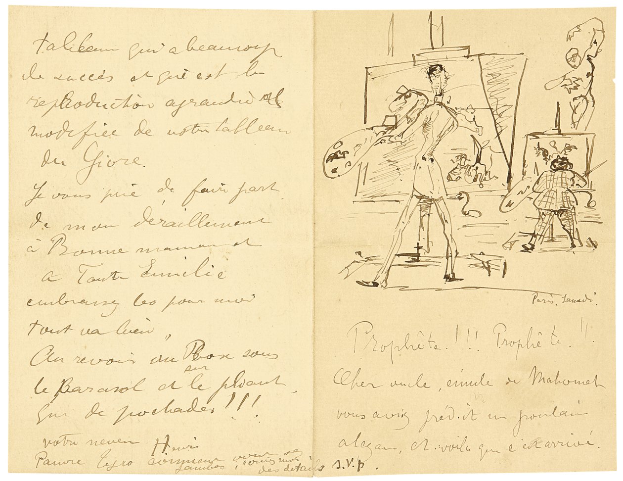 Princeteau och Lautrec av Henri de Toulouse Lautrec