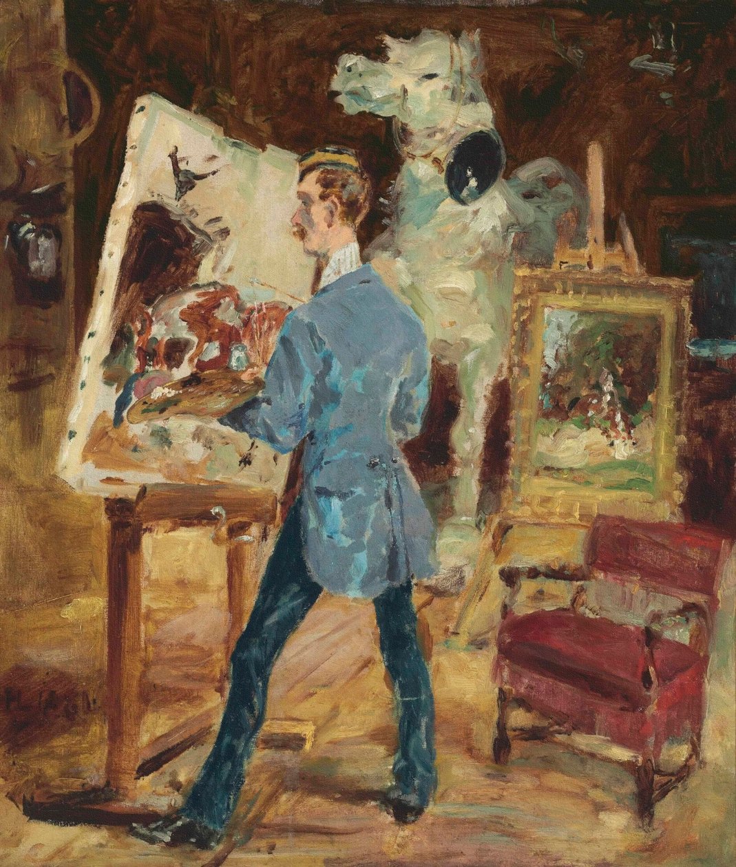 Princeteau i sin studio; Princeteau i sin ateljé, 1881 av Henri de Toulouse Lautrec