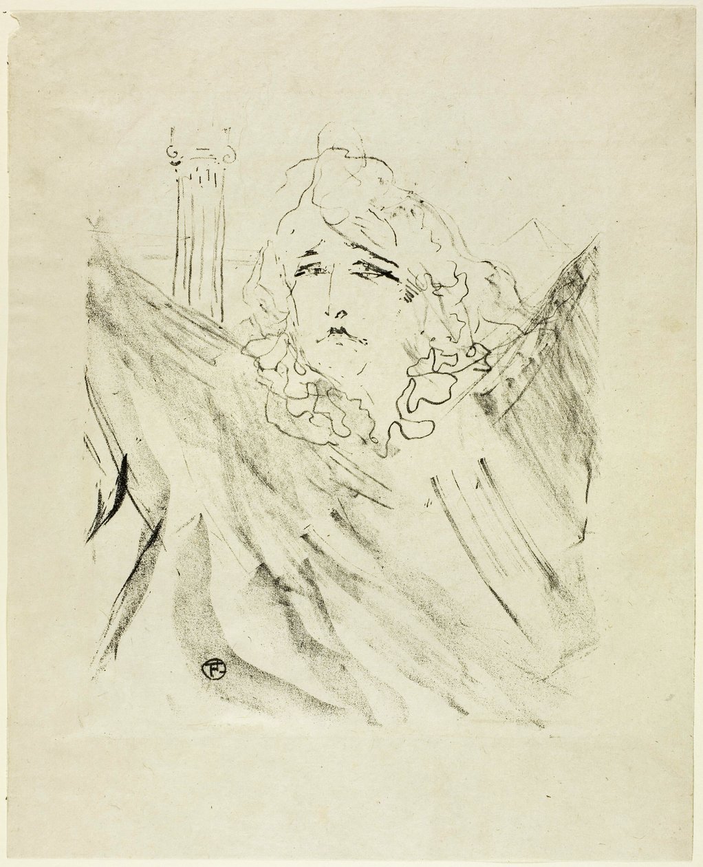 Sarah Bernhardt, från Treize Lithographies av Henri de Toulouse Lautrec