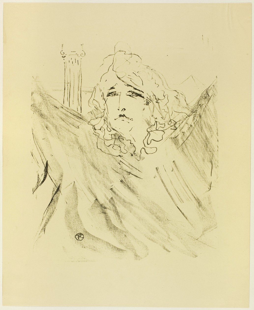 Sarah Bernhardt, från Treize Lithographies av Henri de Toulouse Lautrec