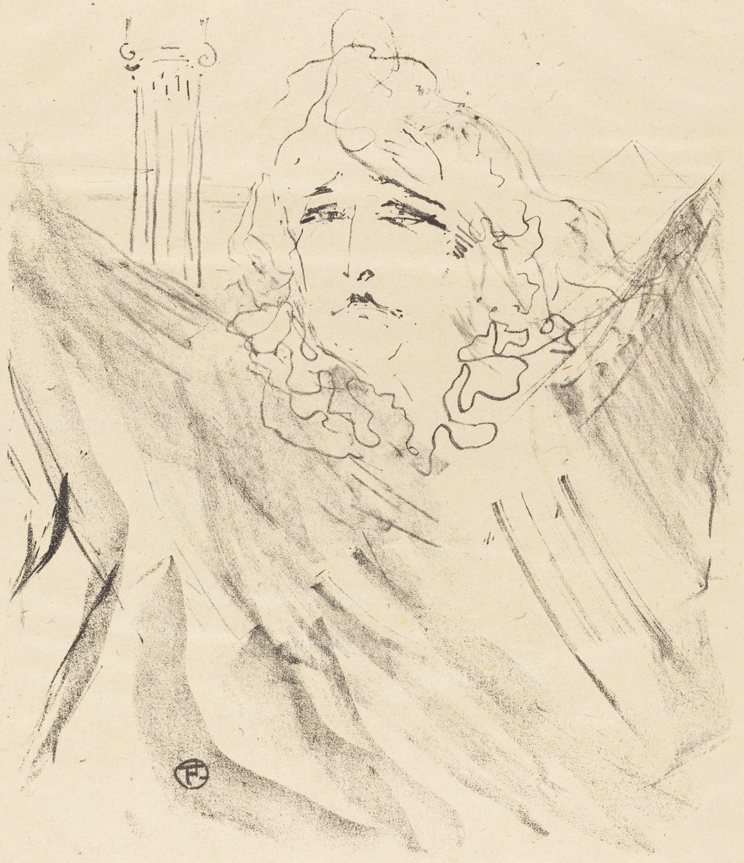 Sarah Bernhardt i "Cleopatra" (Sarah Bernhardt i "Cleopatra") av Henri de Toulouse Lautrec