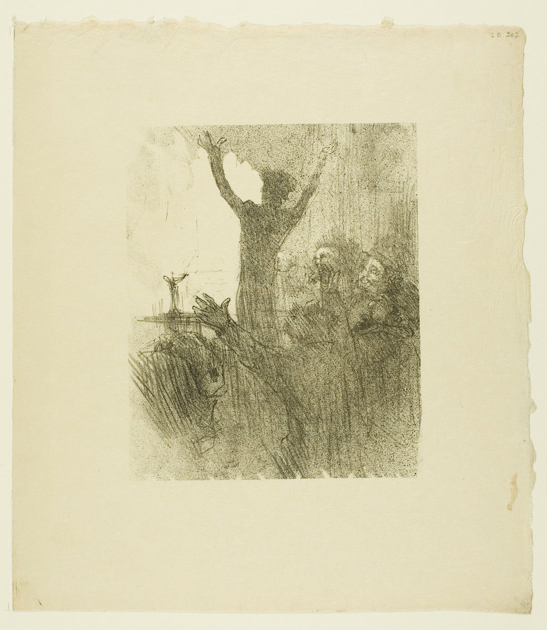 Schlomé Fuss i synagogan, från Au Pied du Sinaï av Henri de Toulouse Lautrec