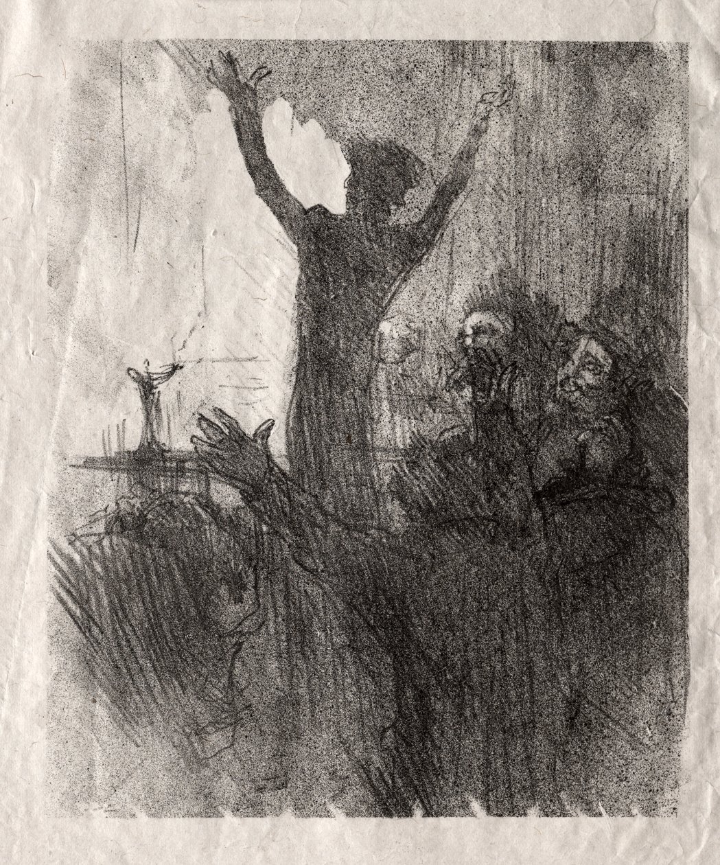 Schlomé Fuss vid synagogan av Henri de Toulouse Lautrec