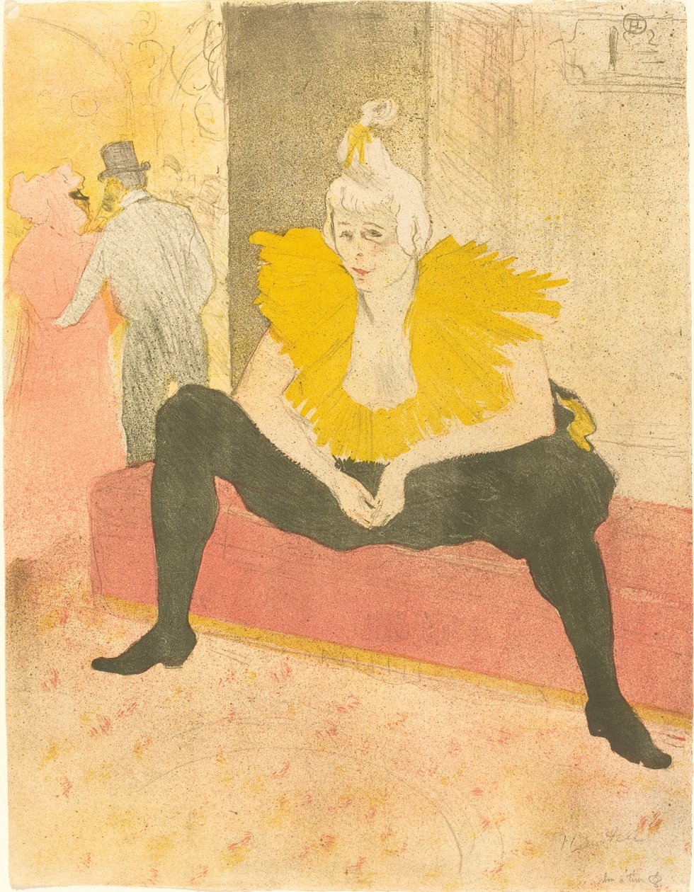 Sittande clowness (La Clownesse assise) av Henri de Toulouse Lautrec