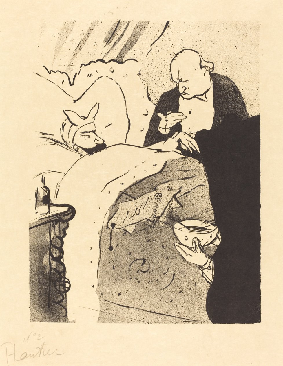Sjuka Carnot! Carnot malade!, 1893. av Henri de Toulouse Lautrec