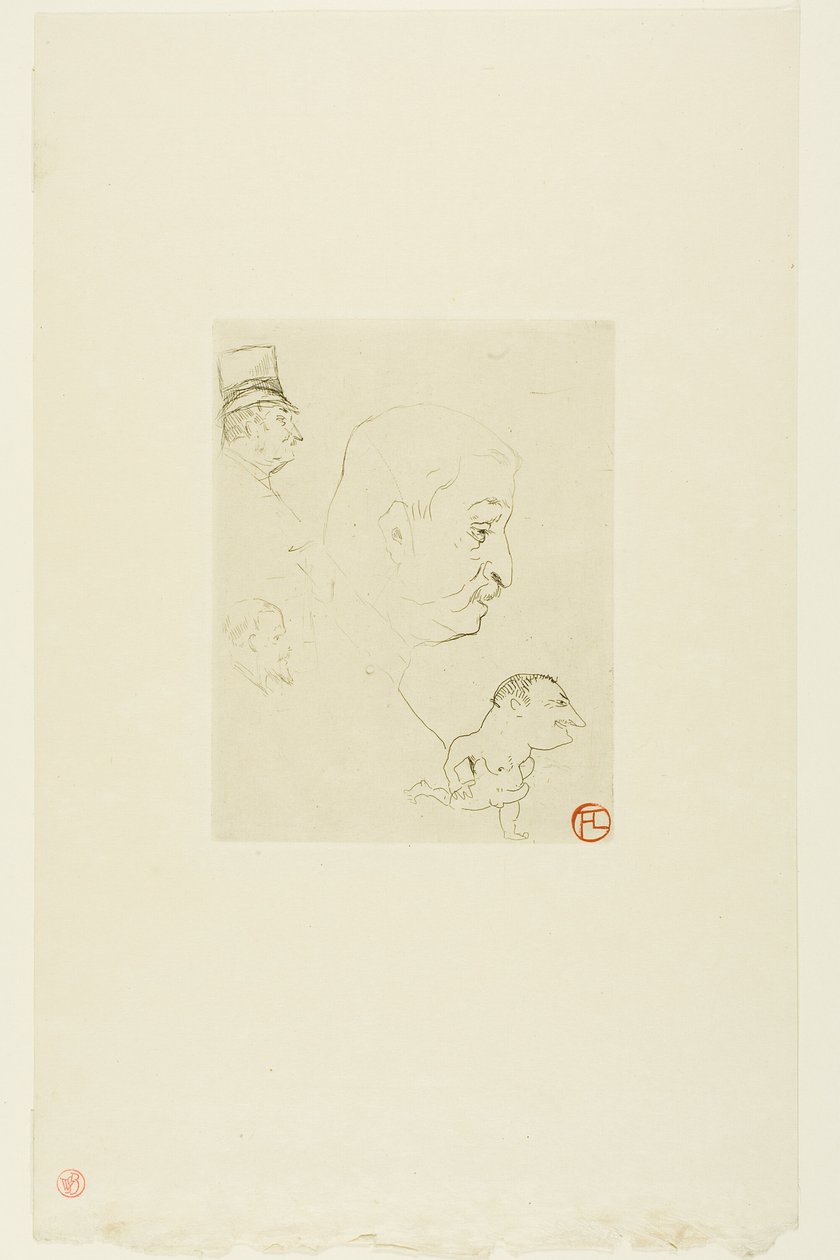 Skiss av Henri de Toulouse Lautrec