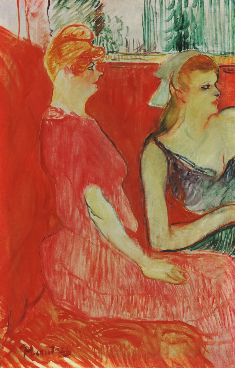Studie till I salongen på Rue des Moulins av Henri de Toulouse Lautrec