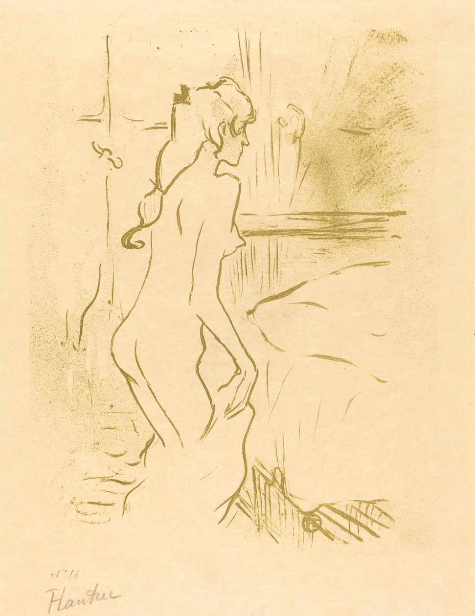 Studie av en kvinna (Etude de femme) av Henri de Toulouse Lautrec