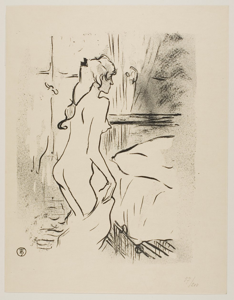 Studie av en kvinna av Henri de Toulouse Lautrec