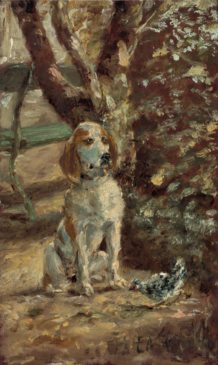 Konstnärens hund Flèche, ca. 1881. av Henri de Toulouse Lautrec