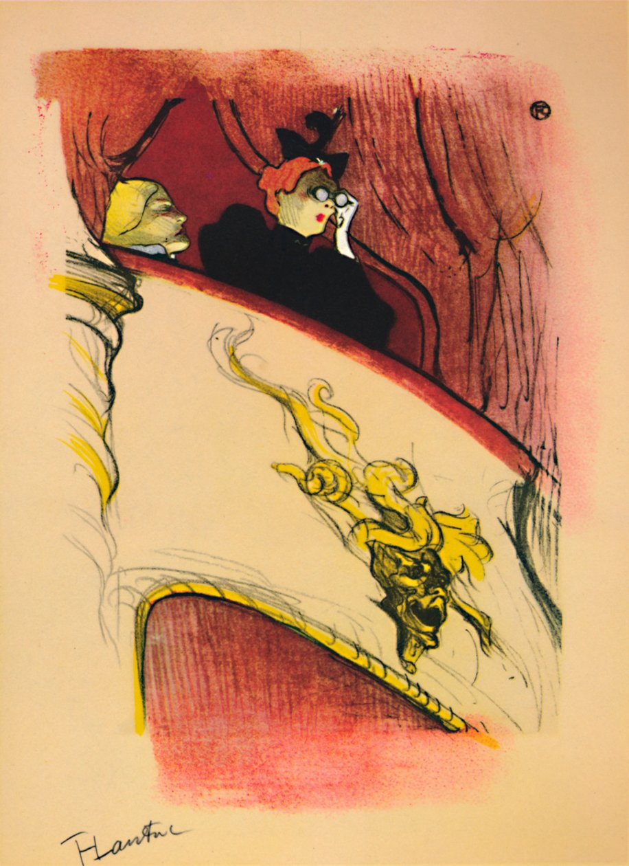 Boxen med den förgyllda masken, 1893, 1946 av Henri de Toulouse Lautrec