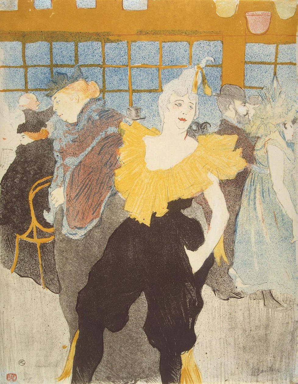 Clownessan i Moulin Rouge av Henri de Toulouse Lautrec
