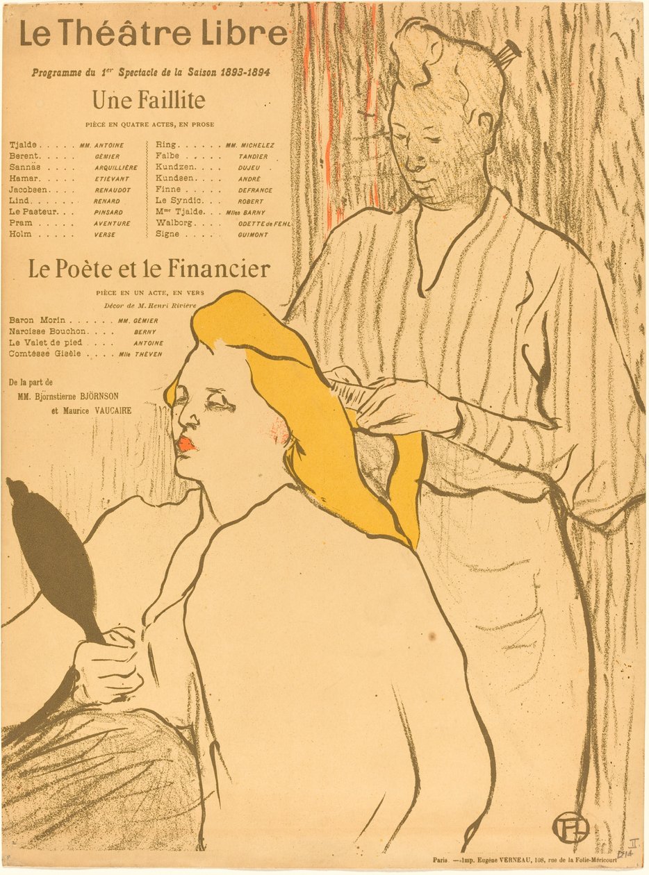 Frisören - Program för Teater-Libre Frisören - Program för Théatre-Libre, 1893. av Henri de Toulouse Lautrec