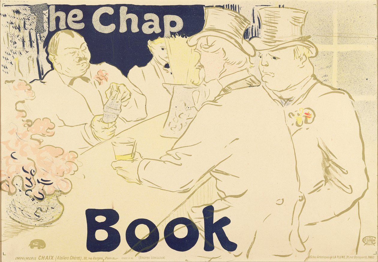 The Irish and American Bar, rue Royale, affisch för The Chap Book, 1895 av Henri de Toulouse Lautrec