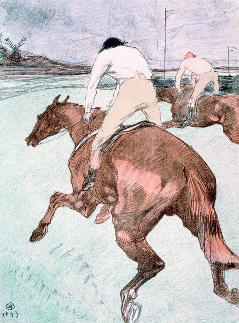 The Jockey, 1899 (färglitografi) av Henri de Toulouse Lautrec