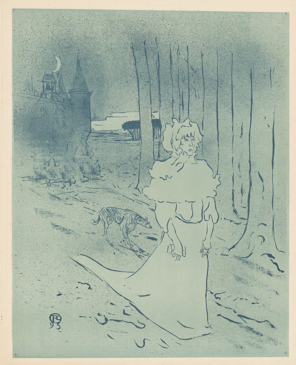 Herrgårdsdamen eller omen (The Chatelaine eller Toxin) av Henri de Toulouse Lautrec