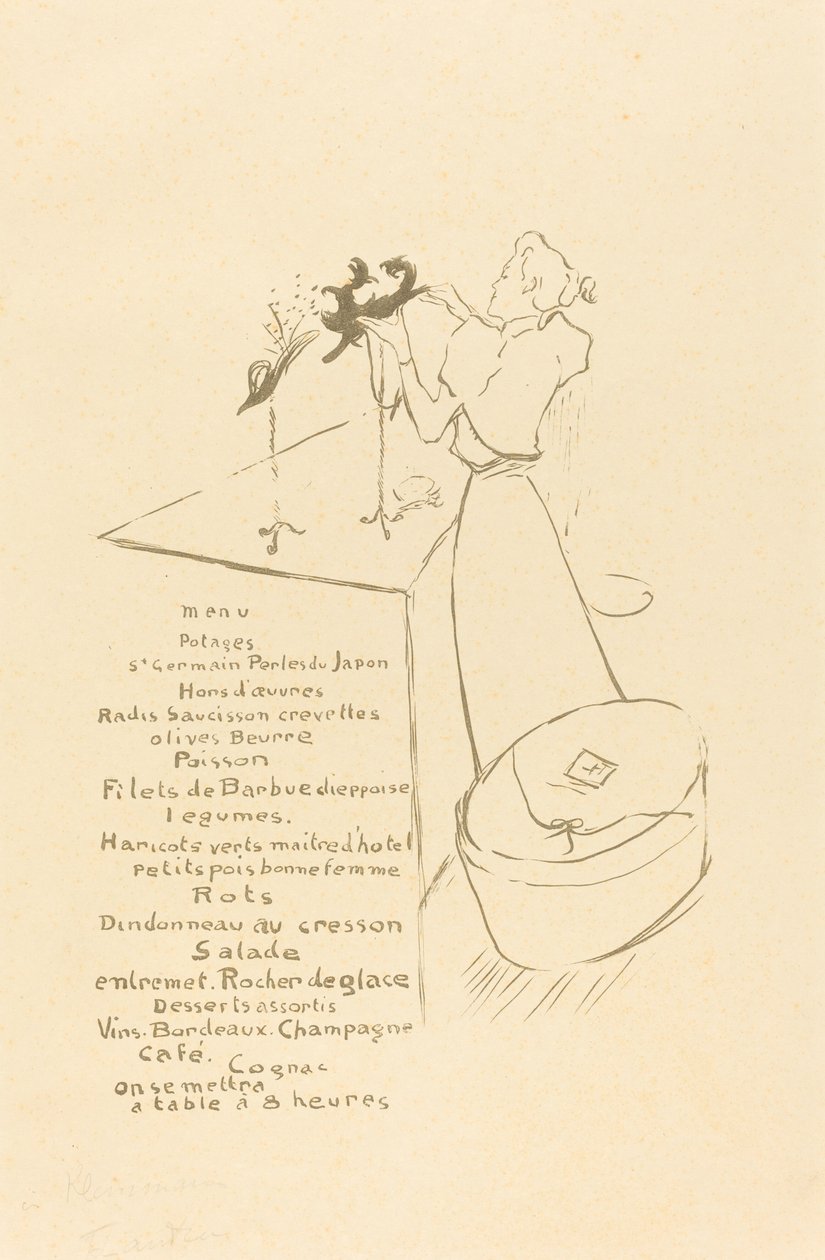 The Milliner (The Milliner - Renée Vert) av Henri de Toulouse Lautrec