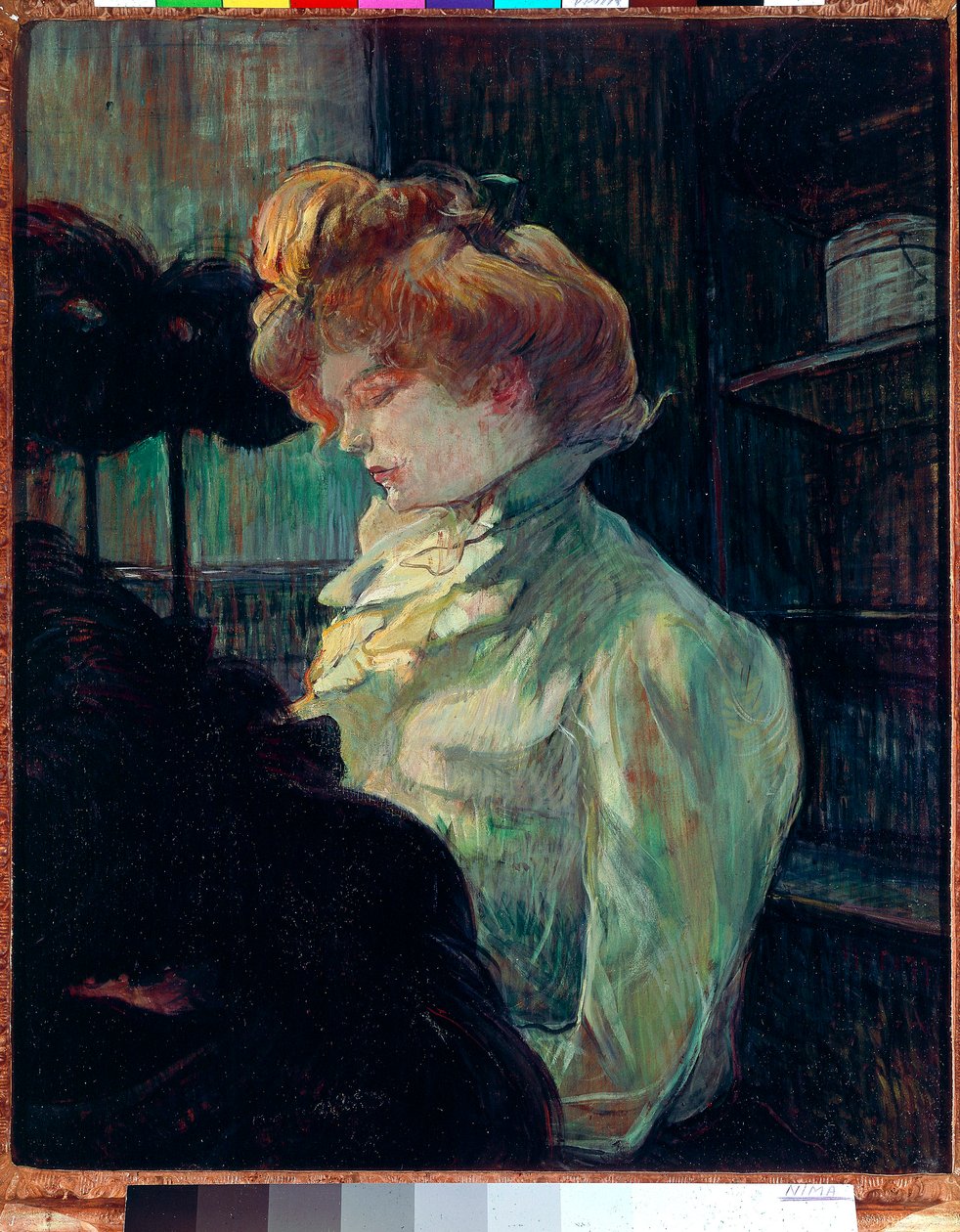 Modisten. Porträtt av Madame Louise Blouet (olja på duk av Henri de Toulouse Lautrec