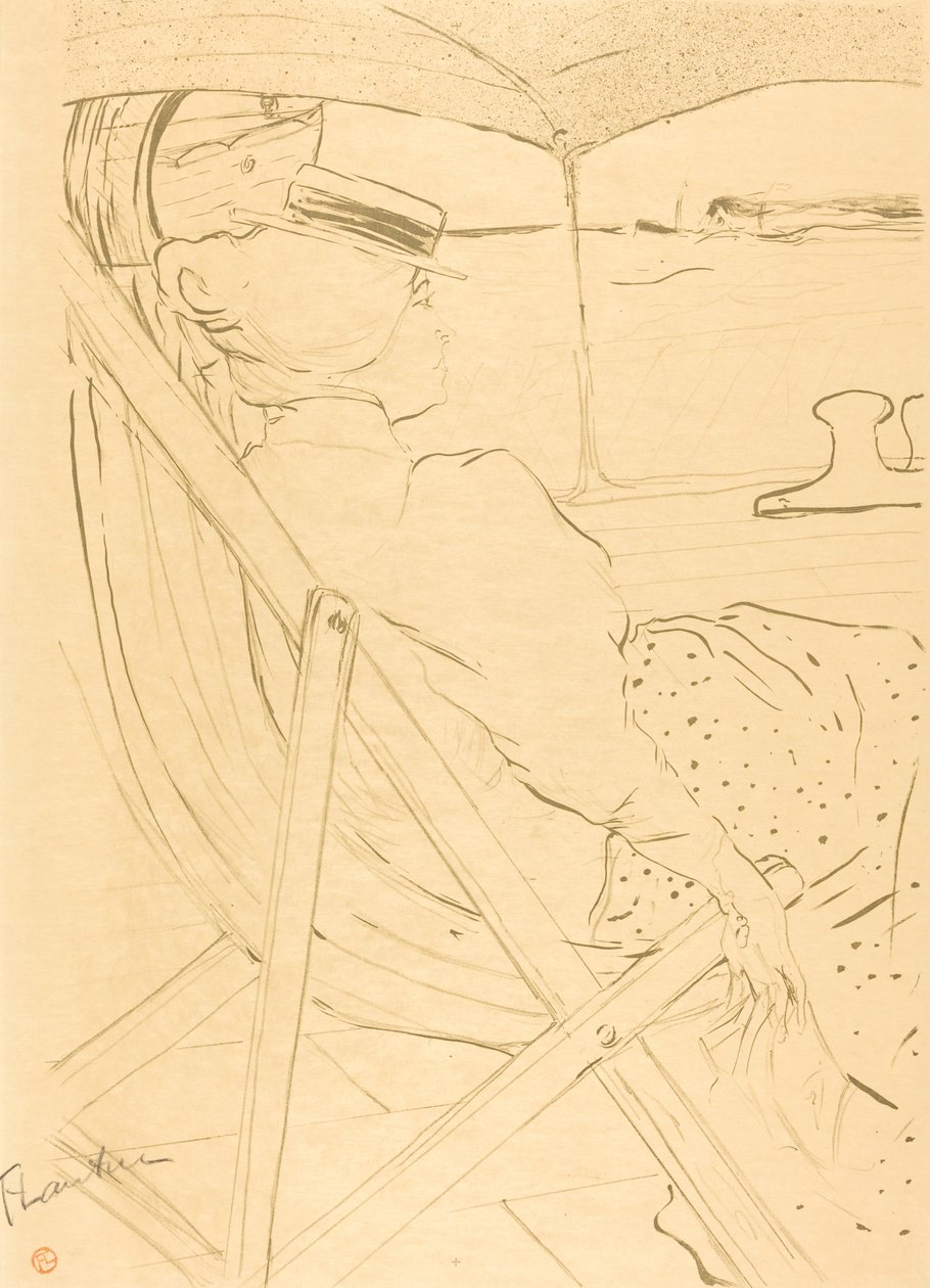 Passageraren från hytt 54 - segling i en yacht av Henri de Toulouse Lautrec