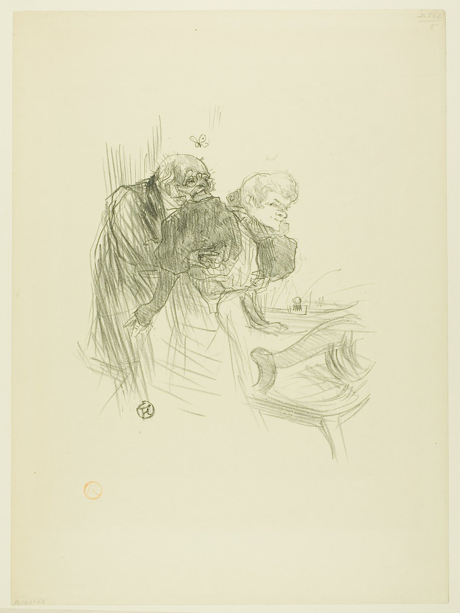 De polska judarnas bön, från Au Pied du Sinaï av Henri de Toulouse Lautrec