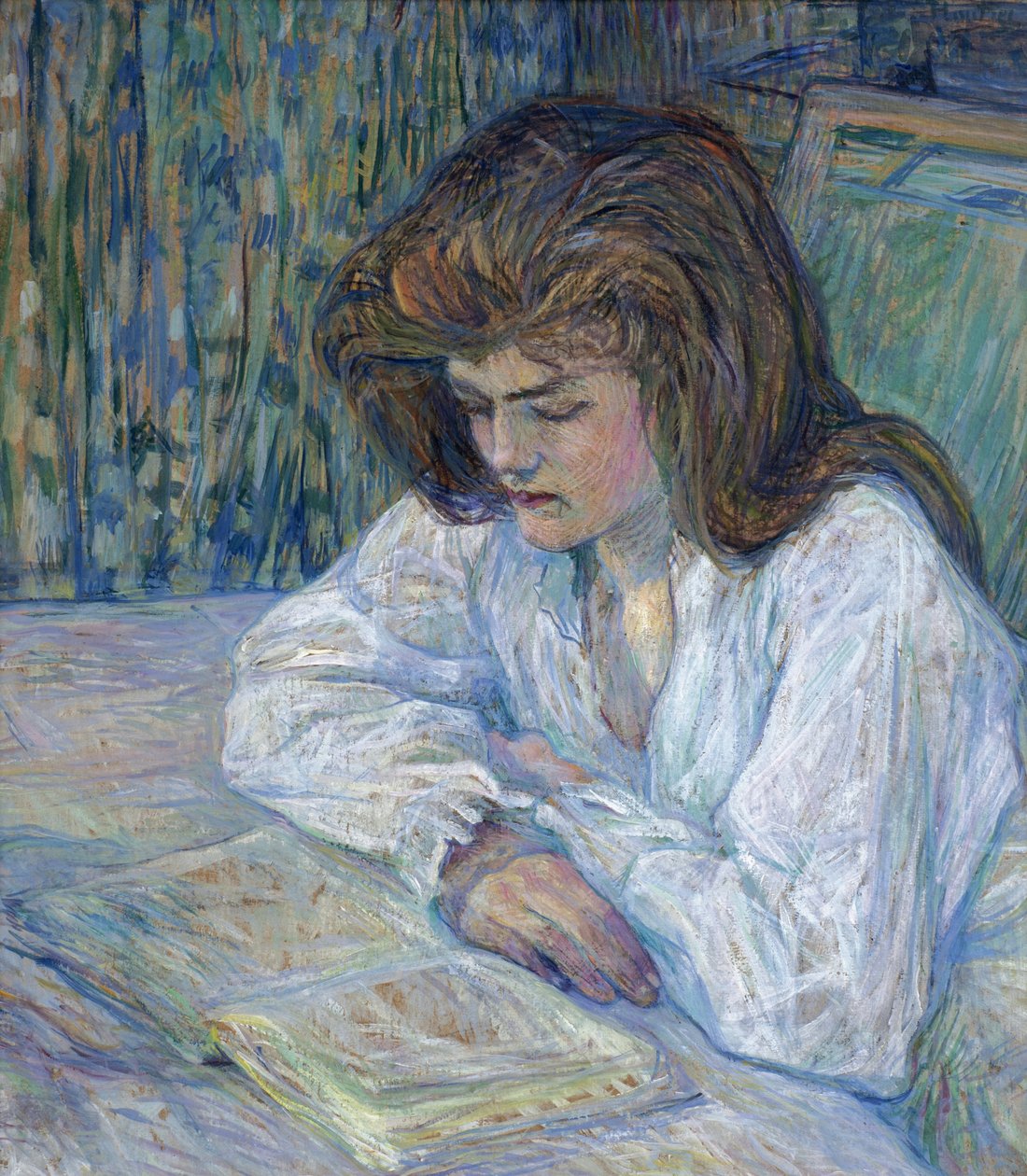Läsaren av Toulouse-Lautrec, Henri, de (1864-1901). Olja på kartong, storlek: 68x61 av Henri de Toulouse Lautrec