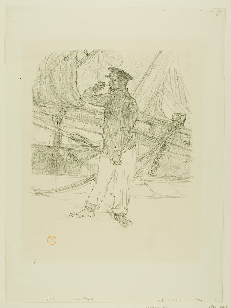 Den rökta sillen, från Melodies av Désiré Dihau av Henri de Toulouse Lautrec