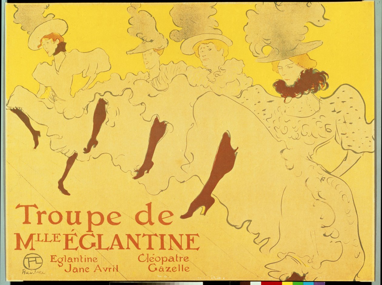Mademoiselle Eglantines trupp, 1896 av Henri de Toulouse Lautrec