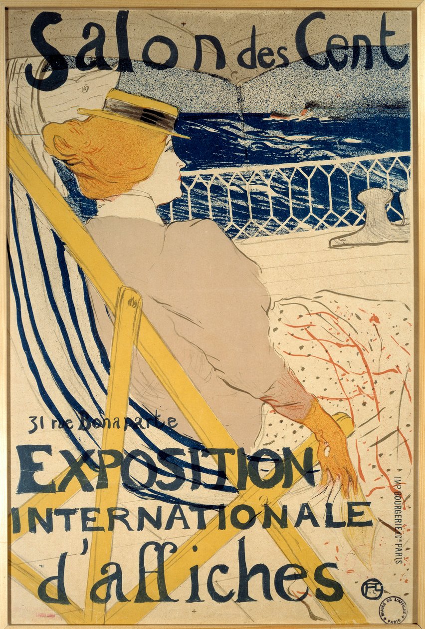 Passageraren på 54 yachtturen. Affisch för Salon des Cents, 31 rue Bonaparte i Paris (internationell affischutställning). Affisch av Henri De Toulouse Lautrec (1864-1901) av Henri de Toulouse Lautrec
