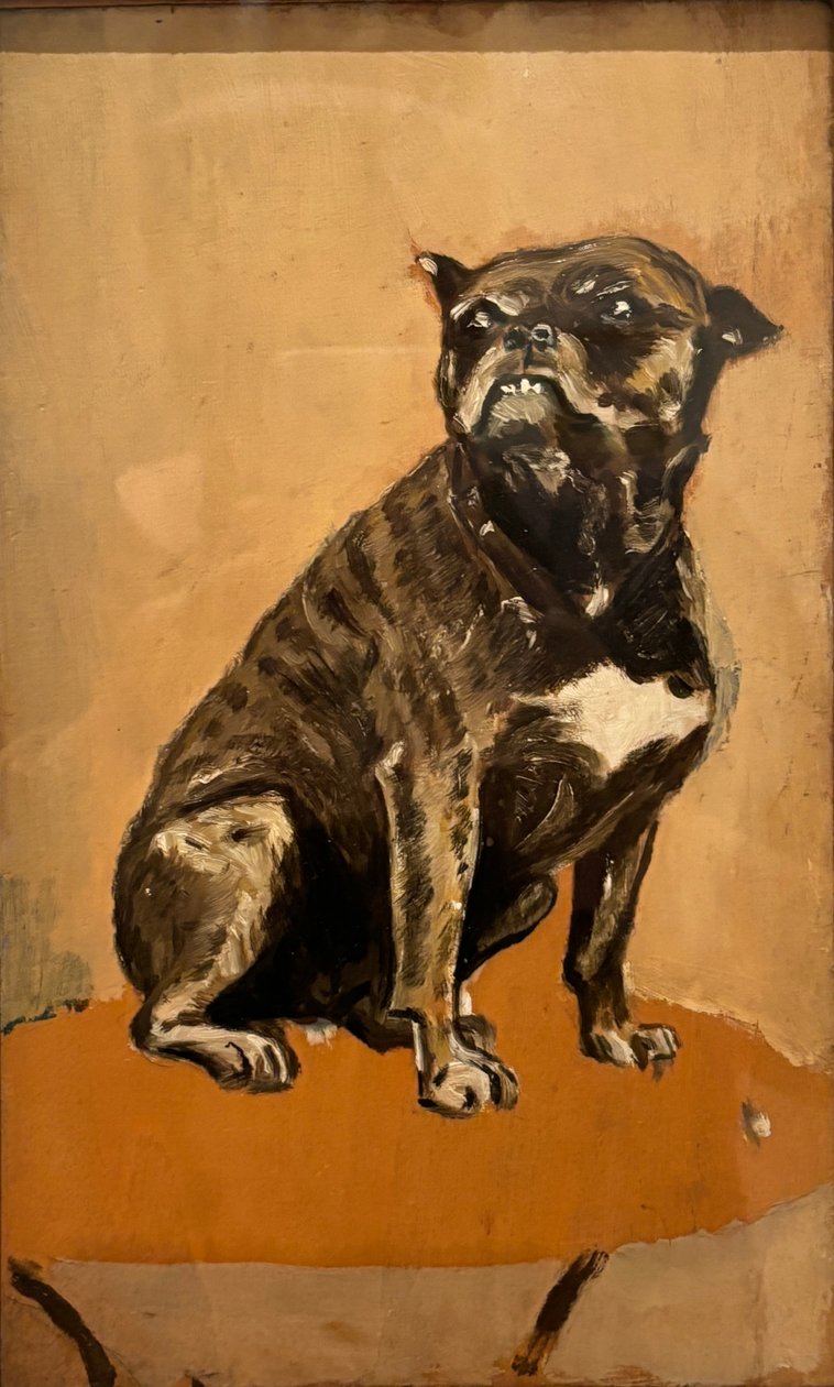 Touc, sittande på ett bord av Henri de Toulouse Lautrec