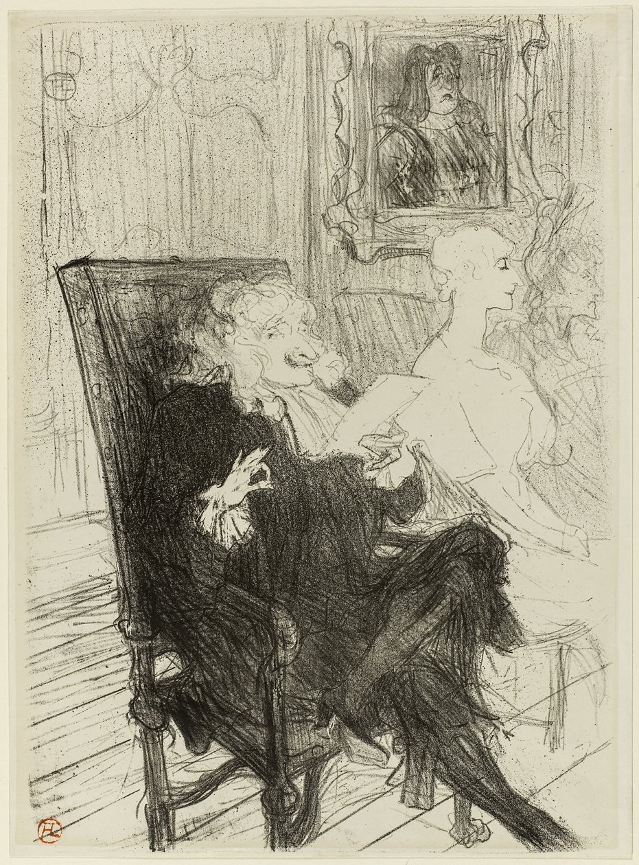 Truffier och Moreno, i Lärda kvinnor av Henri de Toulouse Lautrec