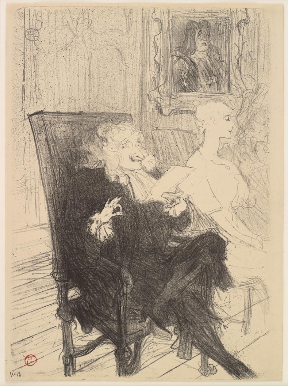 Truffier och Moreno, i Lärda kvinnor av Henri de Toulouse Lautrec