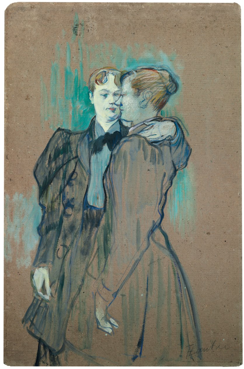 Två kvinnor valsar; Två valsande kvinnor, 1894 av Henri de Toulouse Lautrec
