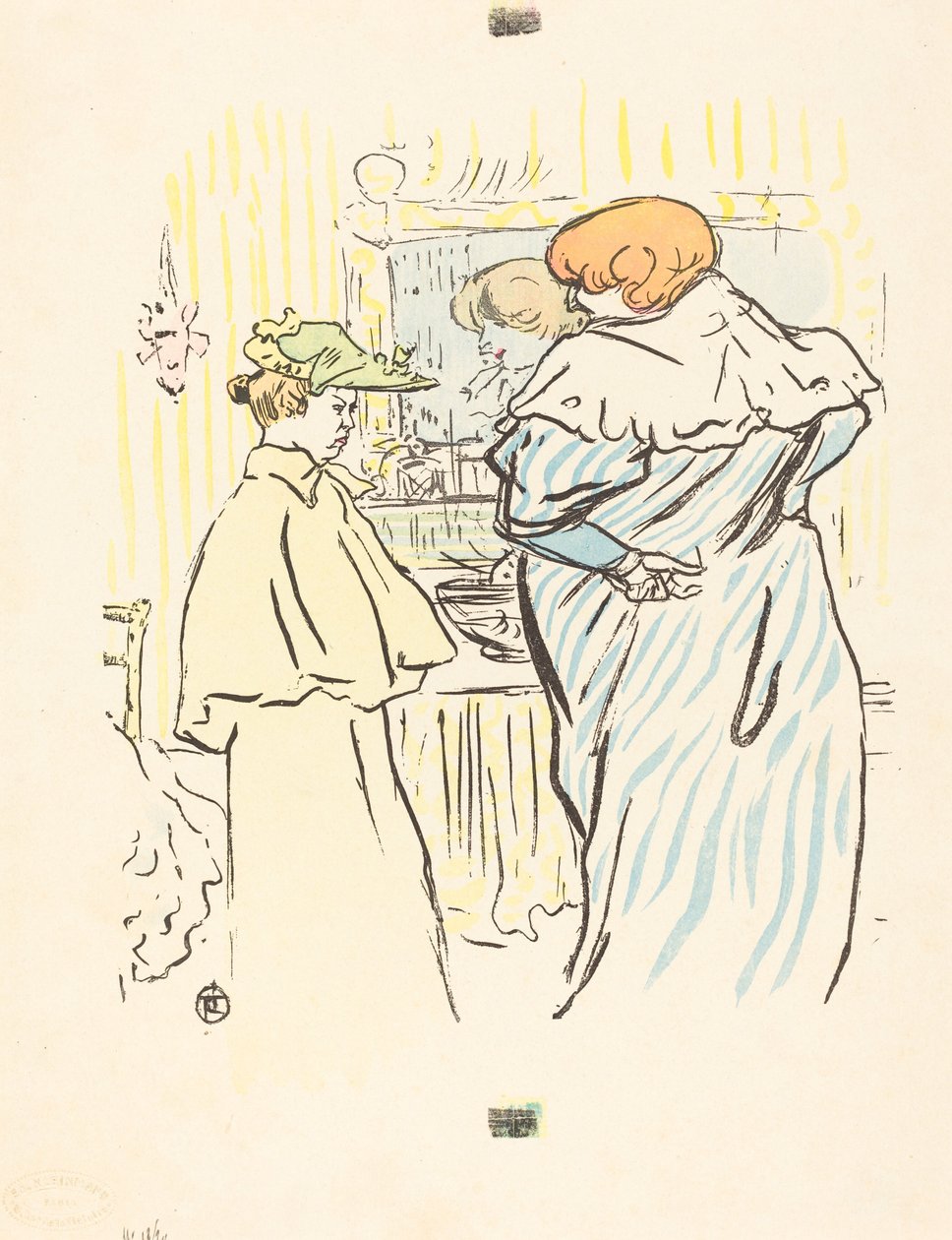 Två kvinnor framför en spegel av Henri de Toulouse Lautrec