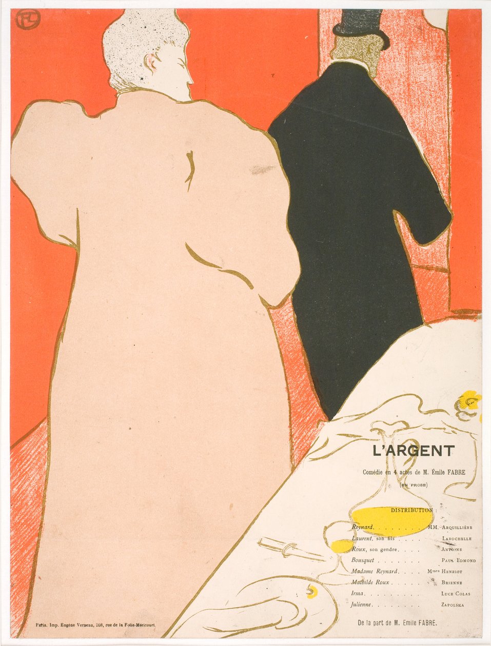 A Gentleman and a Lady, Program för pengarna av Henri de Toulouse Lautrec