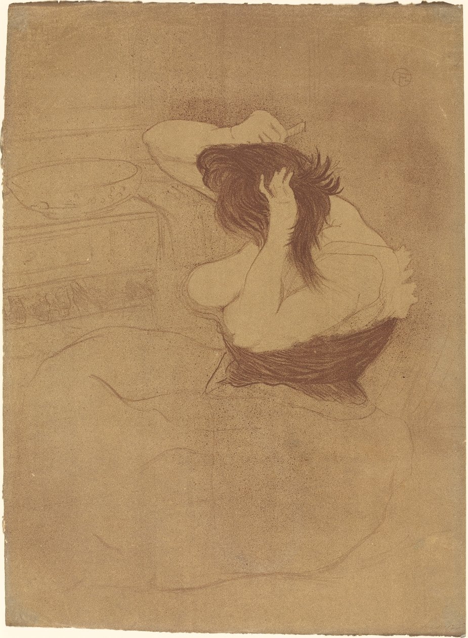 Kvinna som kammar sitt hår av Henri de Toulouse Lautrec