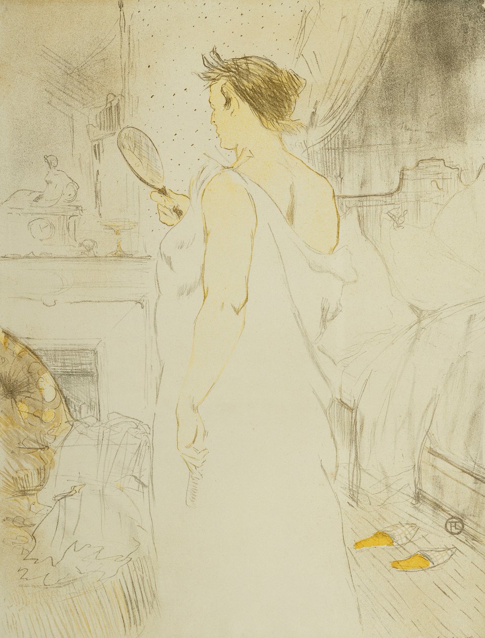 Kvinna Is - Is Hand; Ice Cream Woman - Handglass, tallrik VI från Elles, 1896 av Henri de Toulouse Lautrec