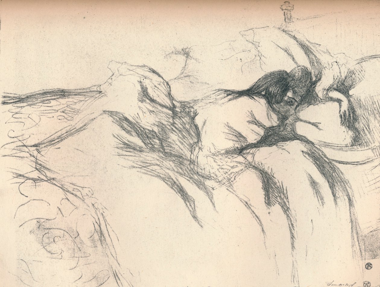 Kvinna som vaknar i sängen, 1896 av Henri de Toulouse Lautrec