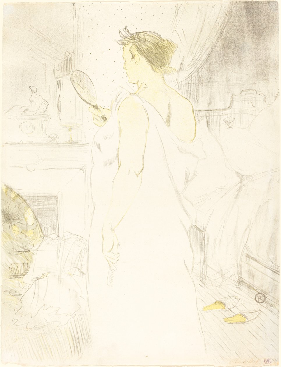 Kvinna vid spegeln av Henri de Toulouse Lautrec