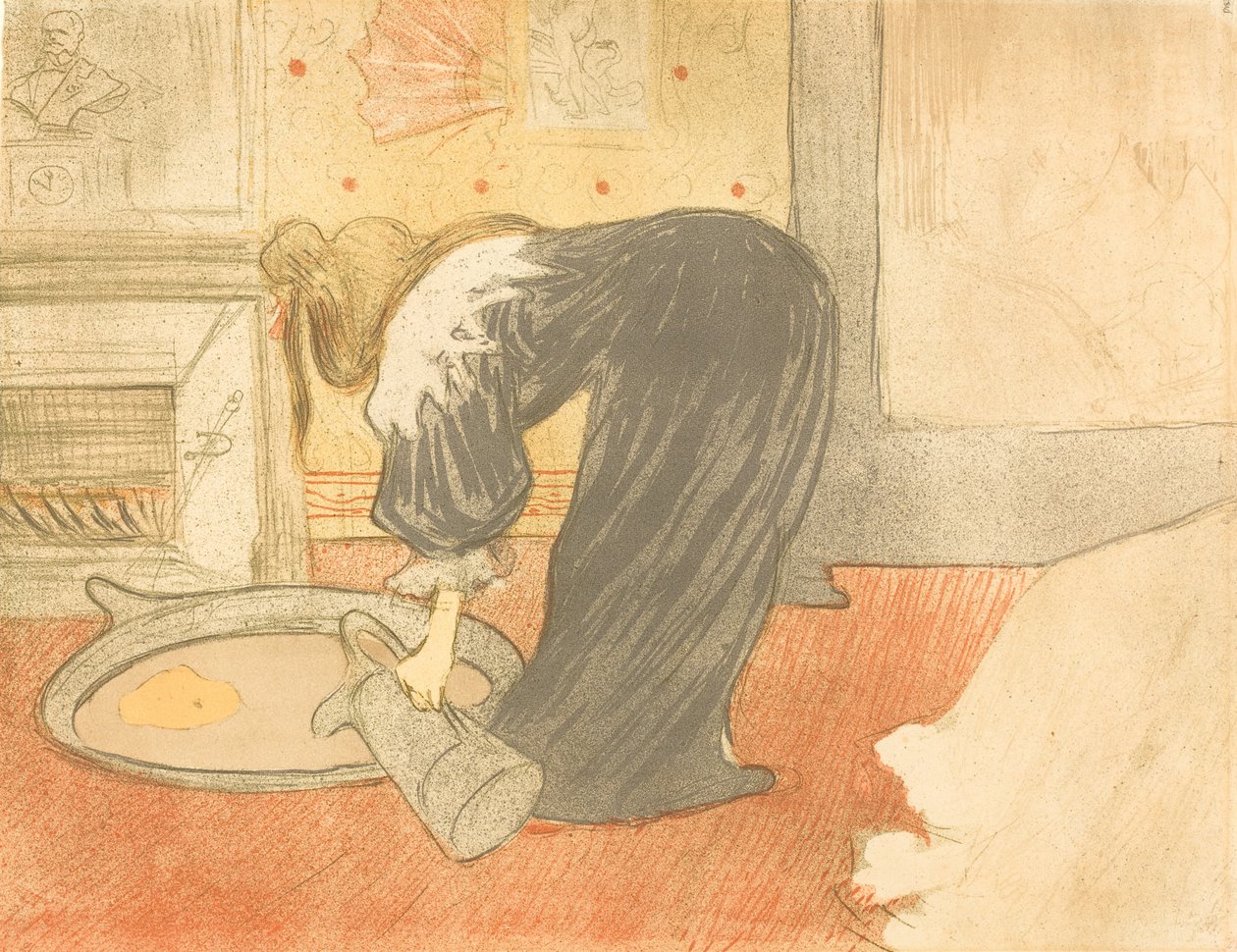 Kvinna vid badkaret Femme au badkar, 1896. av Henri de Toulouse Lautrec