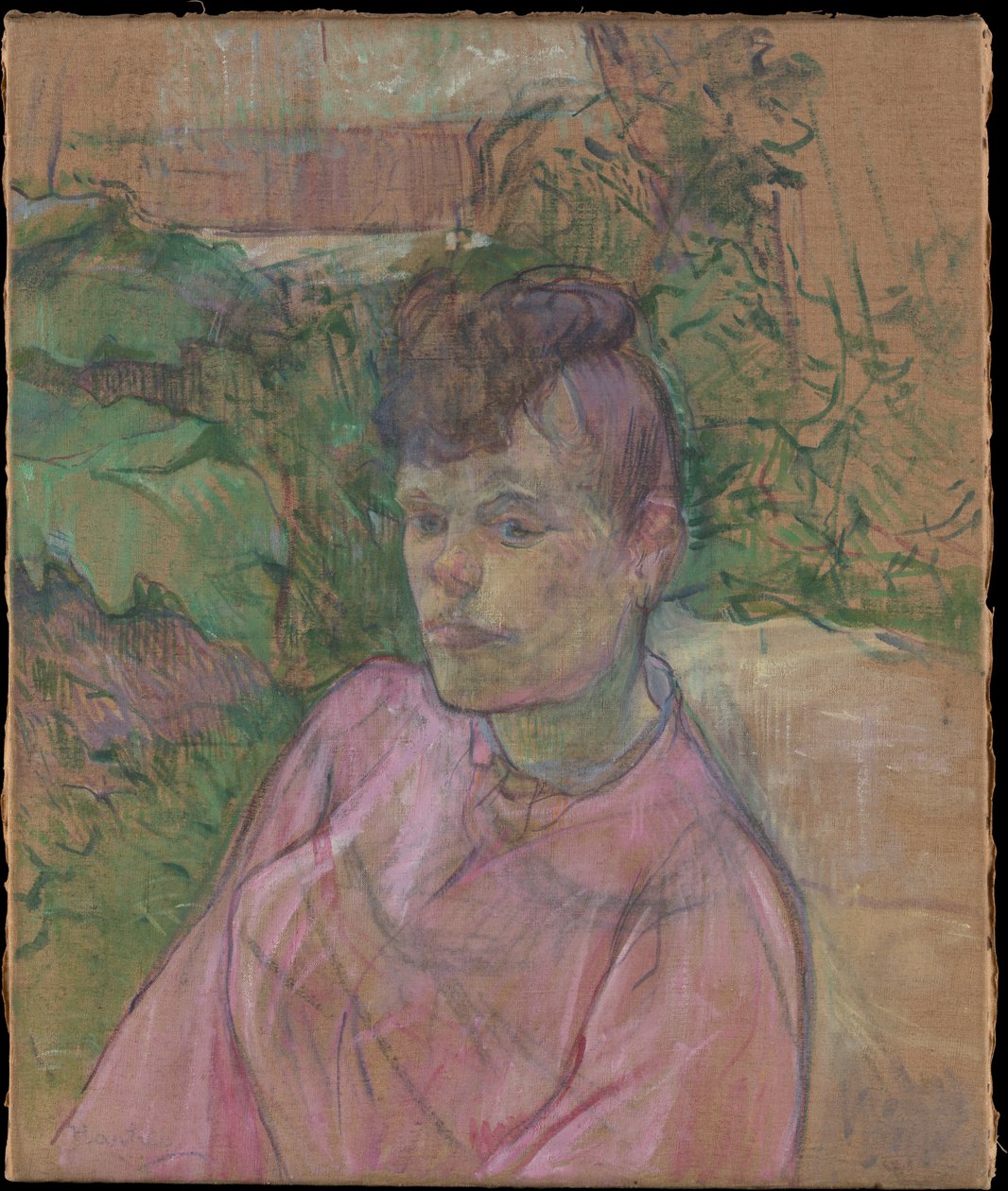 Kvinna i Monsieurskogens trädgård, 1889-91 av Henri de Toulouse Lautrec