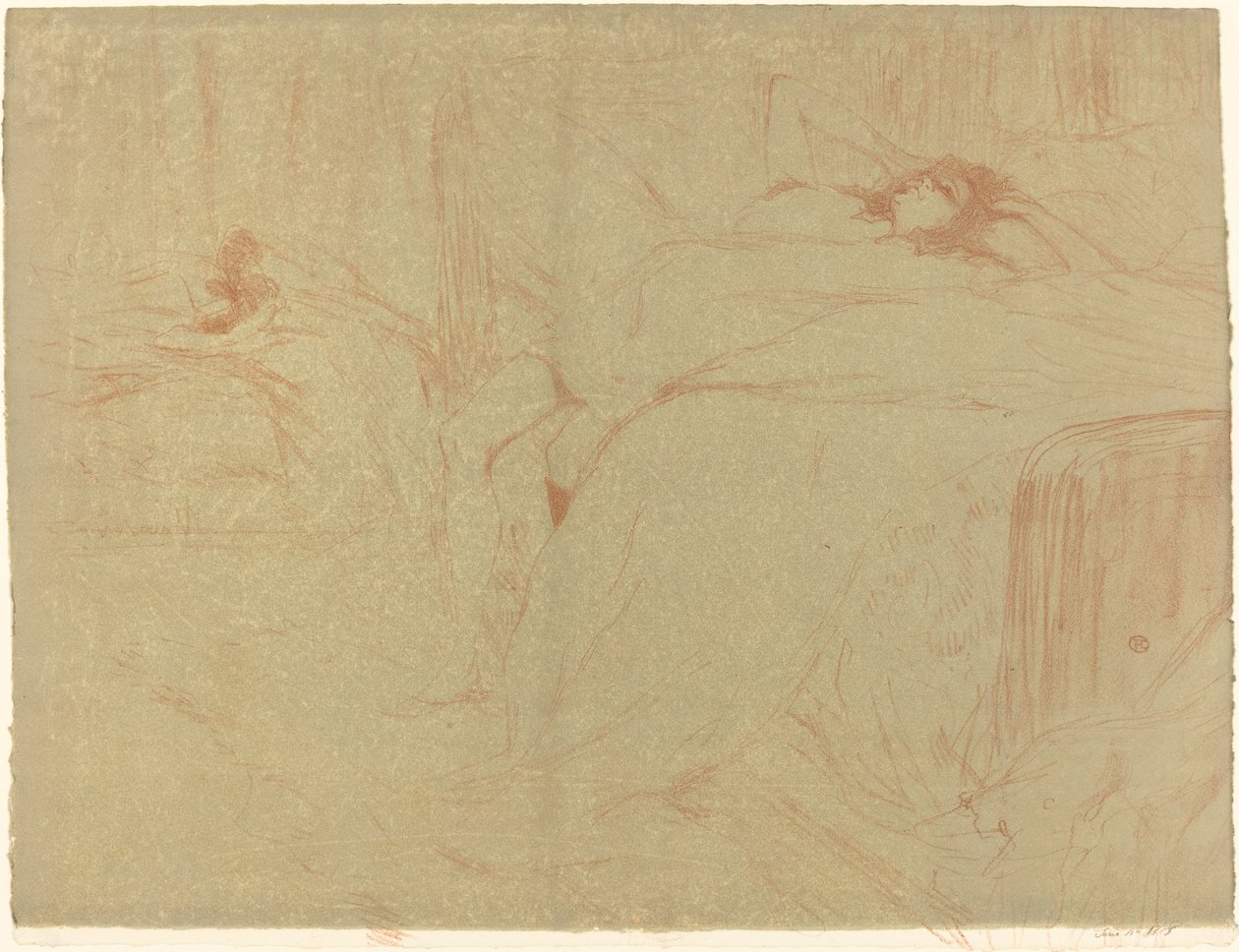 Kvinna på hennes rygg av Henri de Toulouse Lautrec
