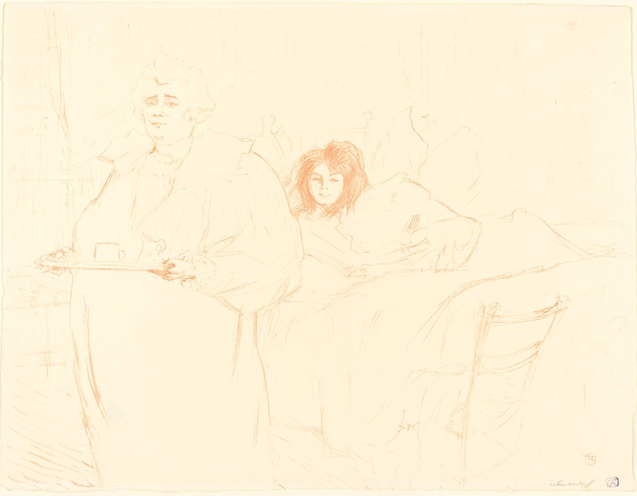 Kvinna med en bricka (Femme au plateau) av Henri de Toulouse Lautrec