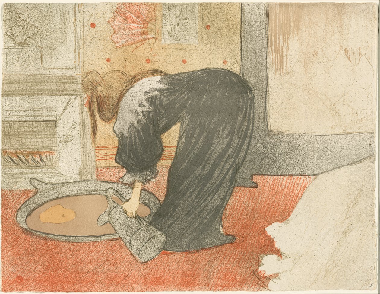 Kvinna med badkar, tallrik fyra från Elles av Henri de Toulouse Lautrec